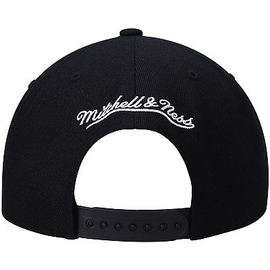Men's Mitchell & Ness Black San Antonio Spurs Hardwood Classics Script 2.0 Snapback Hat
