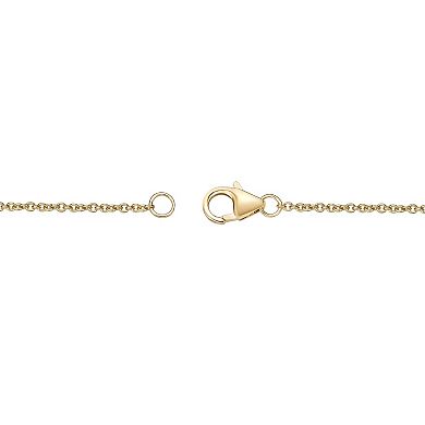 Gemminded 14k Gold Over Silver White Topaz Heart Lock Necklace