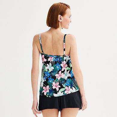 Women's Bal Harbour Ruffled Tiered Tankini Top