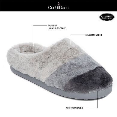 Women's Cuddl Duds?? Colorblock Faux Fur Clog Slipper