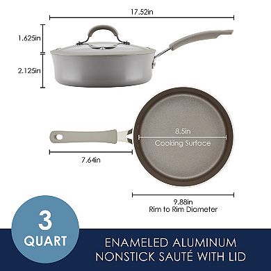 Rachael Ray Cook + Create 3-qt. Aluminum Nonstick Sauté Pan with Lid