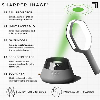 Sharper Image Game LED Projection Space Pong Game