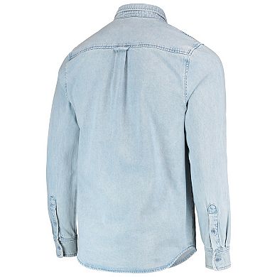 Men's The Wild Collective Blue LAFC Denim Button-Down Long Sleeve Shirt