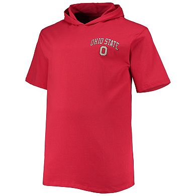 Men's Scarlet Ohio State Buckeyes Big & Tall Team Hoodie T-Shirt