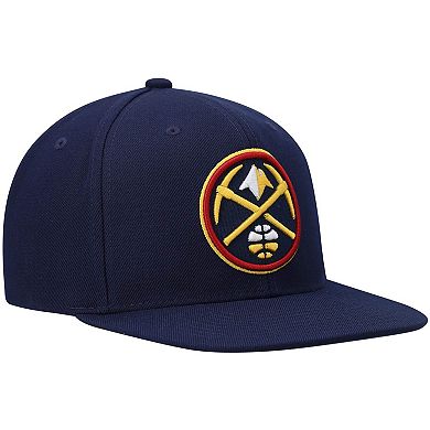 Men's Mitchell & Ness Navy Denver Nuggets Ground 2.0 Snapback Hat
