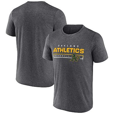 Men's Fanatics Branded Heathered Charcoal Oakland Athletics Durable Goods Synthetic T-Shirt