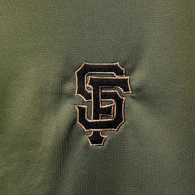 Men's Levelwear Olive San Francisco Giants Delta Pursue Quarter-Zip Jacket