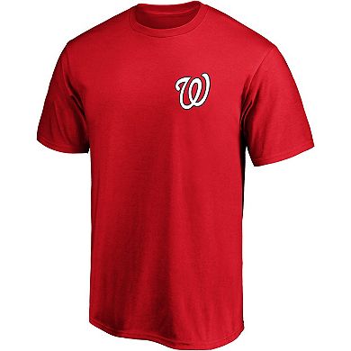 Men's Fanatics Branded Red Washington Nationals Number One Dad Team T-Shirt