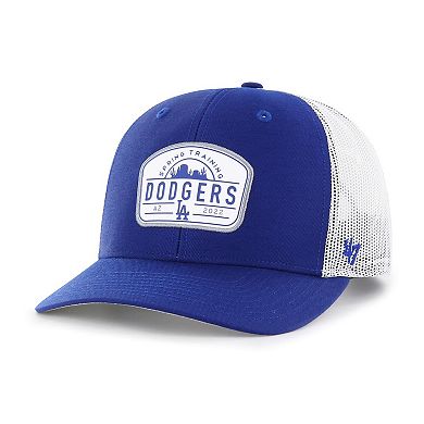 Men's '47 Royal Los Angeles Dodgers 2022 Spring Training Panorama Trucker Snapback Hat