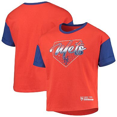 Girls Youth Orange New York Mets Bleachers T-Shirt