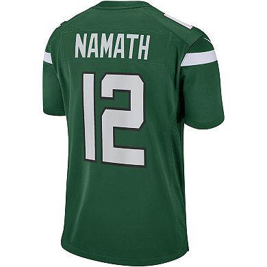 Men's Nike Joe Namath Gotham Green New York Jets Game Retired Player Jersey
