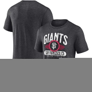 Men's Fanatics Branded Heathered Charcoal San Francisco Giants Badge of Honor Tri-Blend T-Shirt