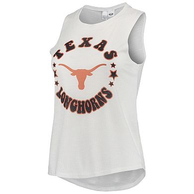 Women's Concepts Sport Charcoal/White Texas Longhorns Ultimate Flannel Tank Top & Shorts Sleep Set