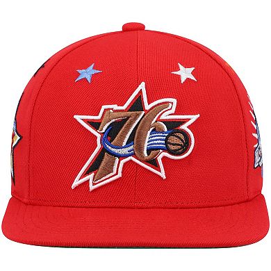 Men's Mitchell & Ness Red Philadelphia 76ers Hardwood Classics 1997 NBA All-Star Weekend Top Star Snapback Hat