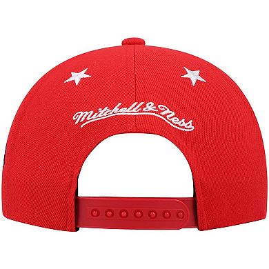 Men's Mitchell & Ness Red Philadelphia 76ers Hardwood Classics 1997 NBA All-Star Weekend Top Star Snapback Hat