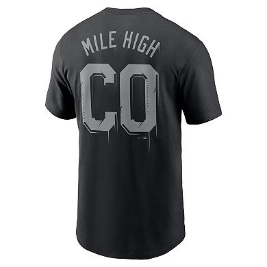 Men's Nike Black Colorado Rockies Mile High Local Team T-Shirt