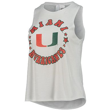 Women's Concepts Sport Green/White Miami Hurricanes Ultimate Flannel Tank Top & Shorts Sleep Set