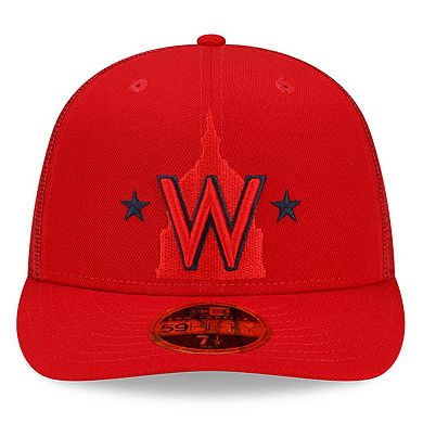 Men's New Era Red Washington Nationals 2022 Batting Practice Low Profile 59FIFTY Fitted Hat
