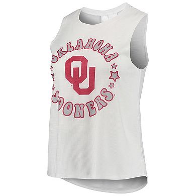 Women's Concepts Sport Crimson/White Oklahoma Sooners Ultimate Flannel Tank Top & Shorts Sleep Set