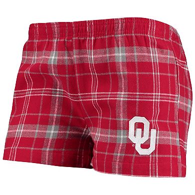 Women's Concepts Sport Crimson/White Oklahoma Sooners Ultimate Flannel Tank Top & Shorts Sleep Set