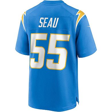 Men's Nike Junior Seau Powder Blue Los Angeles Chargers Game Retired Player Jersey