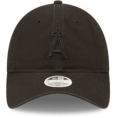Women's New Era Los Angeles Angels Black on Black Core Classic II 9TWENTY Adjustable Hat