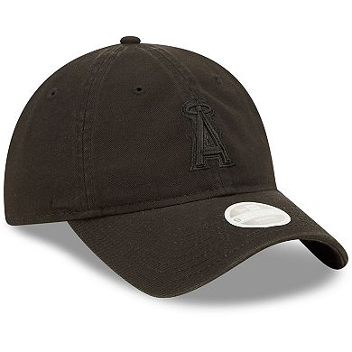 Women's New Era Los Angeles Angels Black on Black Core Classic II 9TWENTY Adjustable Hat