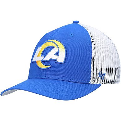 Men's '47 Royal/White Los Angeles Rams Trucker Snapback Hat
