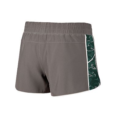 Women's Colosseum Gray/Green Michigan State Spartans Pamela Lined Shorts