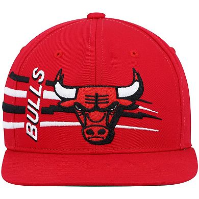 Men's Mitchell & Ness Red Chicago Bulls Retro Bolt Deadstock Snapback Hat