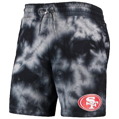 Men's New Era Black San Francisco 49ers Tie-Dye Shorts