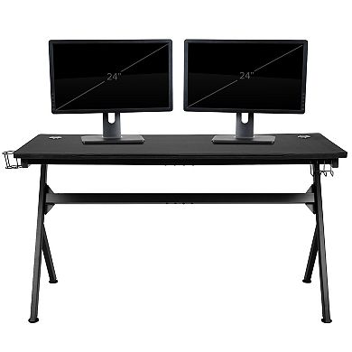 Flash Furniture Gaming Desk & Footrest Reclining Gaming Chair 2-piece Set