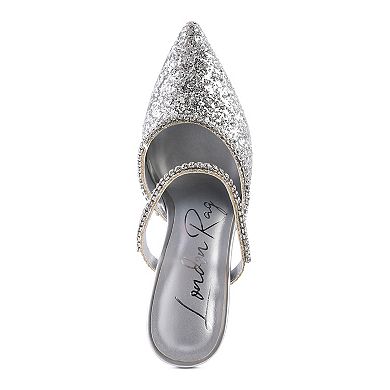 London Rag Iris Glitter Spool Women's Heel Sandals