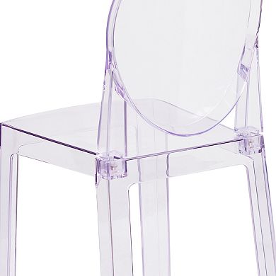 Flash Furniture Ghost Oval Back Dining Chair