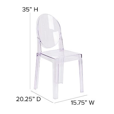 Flash Furniture Ghost Oval Back Dining Chair