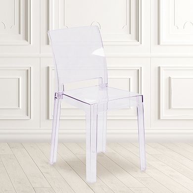 Flash Furniture Ghost Square Back Dining Chair