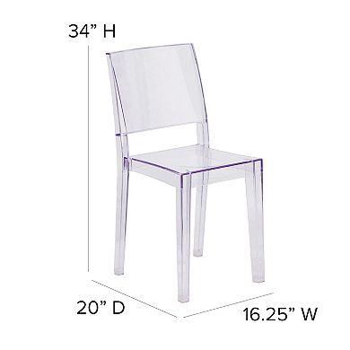 Flash Furniture Phantom Transparent Stacking Dining Chair