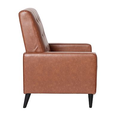 Flash Furniture Ezra Mid-Century Modern Tufted Pushback Recliner Arm Chair