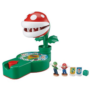 Epoch Games Super Mario Piranha Plant Escape! Tabletop Skill and Action Game with Collectible Super Mario Action Figures