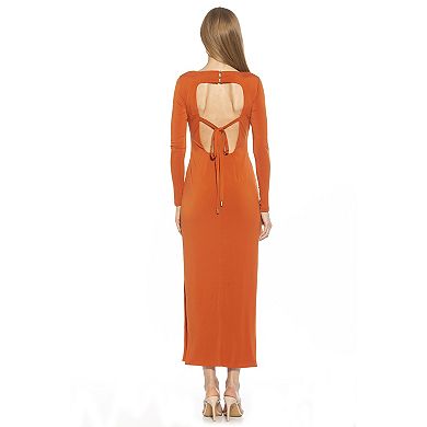 Women's ALEXIA ADMOR Lexy Long Sleeve Open Back Maxi Dress