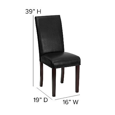 Flash Furniture Traditional Faux-Leather Parsons Dining Chair