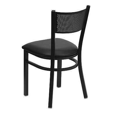 Flash Furniture Hercules Series Grid-Back Metal Restaurant Chair