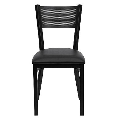 Flash Furniture Hercules Series Grid-Back Metal Restaurant Chair