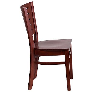 Flash Furniture Darby Series Slat Back Wood Restaurant Chair