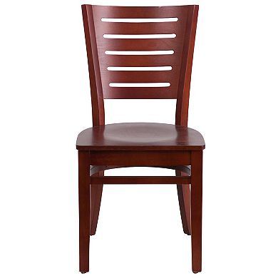 Flash Furniture Darby Series Slat Back Wood Restaurant Chair