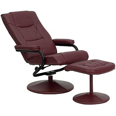 Flash Furniture Contemporary Faux-Leather Recliner & Ottoman