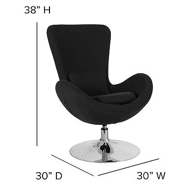 Flash Furniture Egg Series Fabric Side Reception Chair