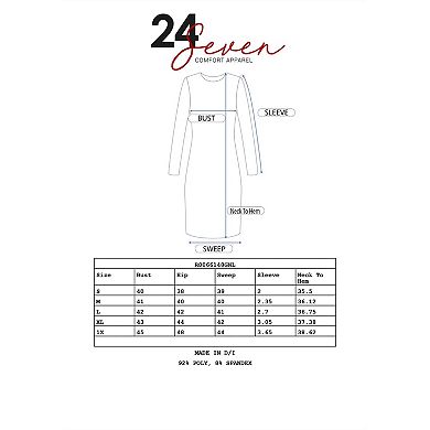 Women's 24Seven Comfort Apparel Tie Dye Loose-Fit Knee Length Shirtdress