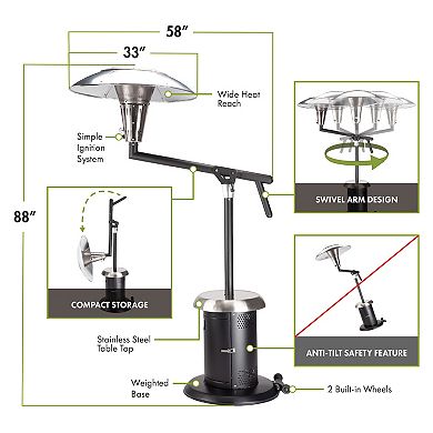 Cuisinart® Perfect Position Propane Patio Heater