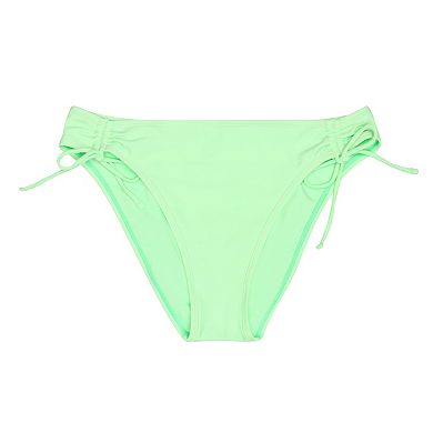 Juniors' Ninety-Nine Degrees° Drawstring High-Leg Swim Bottom